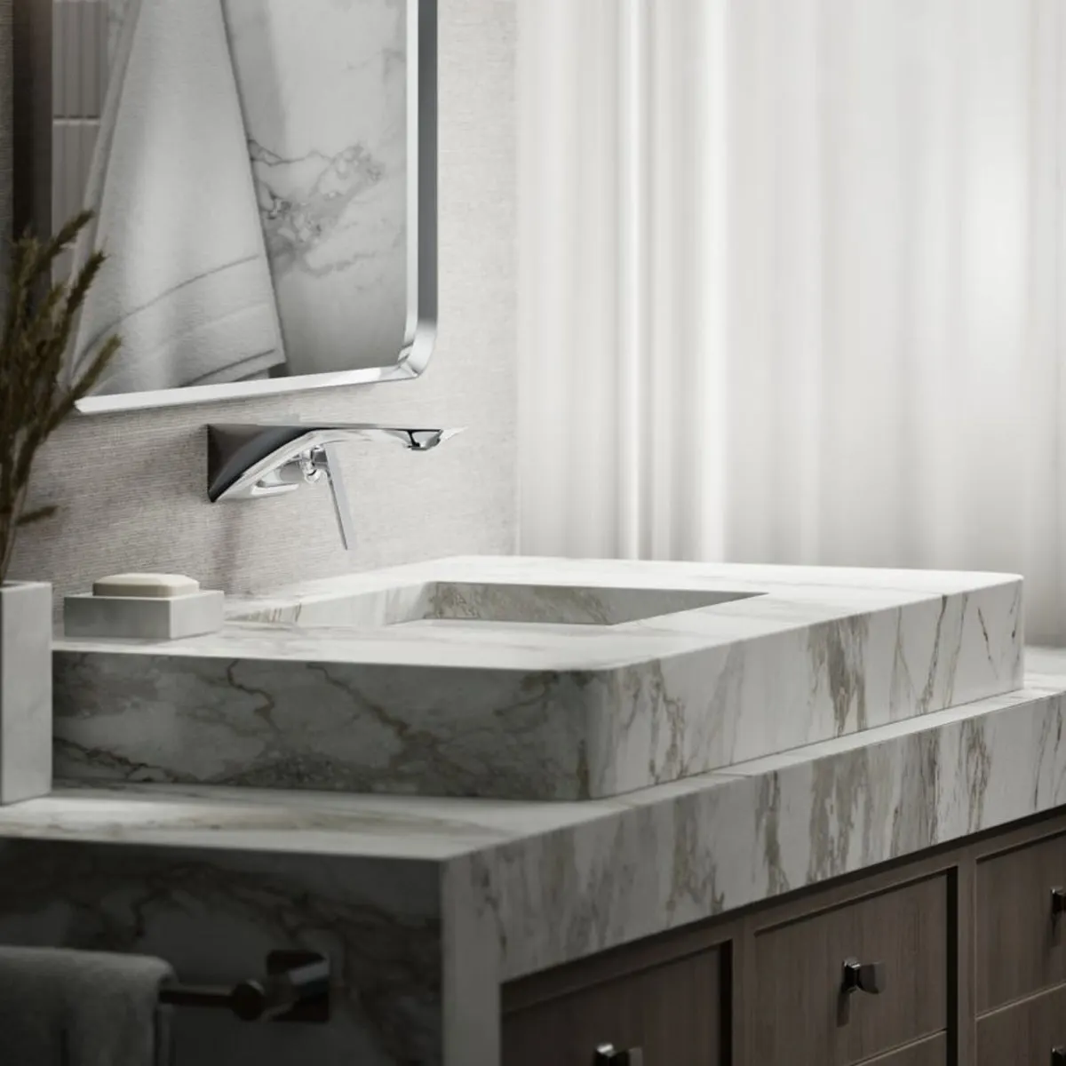 Kohler wall mounted basin mixer modernlife edge K-25759IN-4ND-CP 25759IN-4ND-CP Chrome - image 6