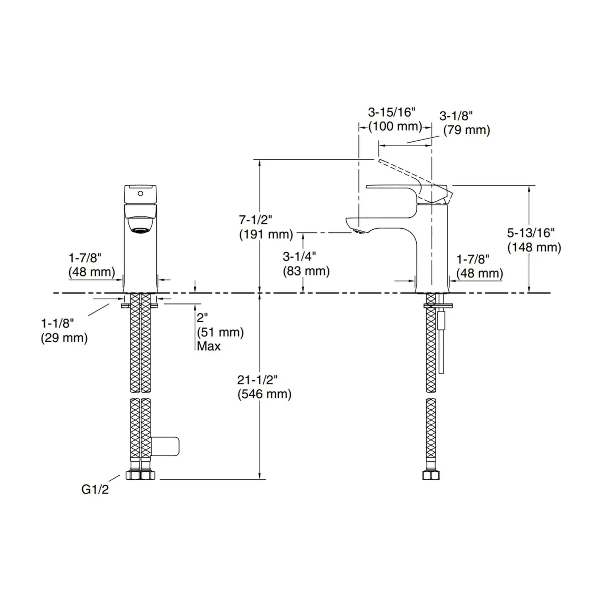 Kohler table mounted regular basin mixer fore tri K-27477IN-4ND-CP 27477IN-4ND-CP Chrome - image 2