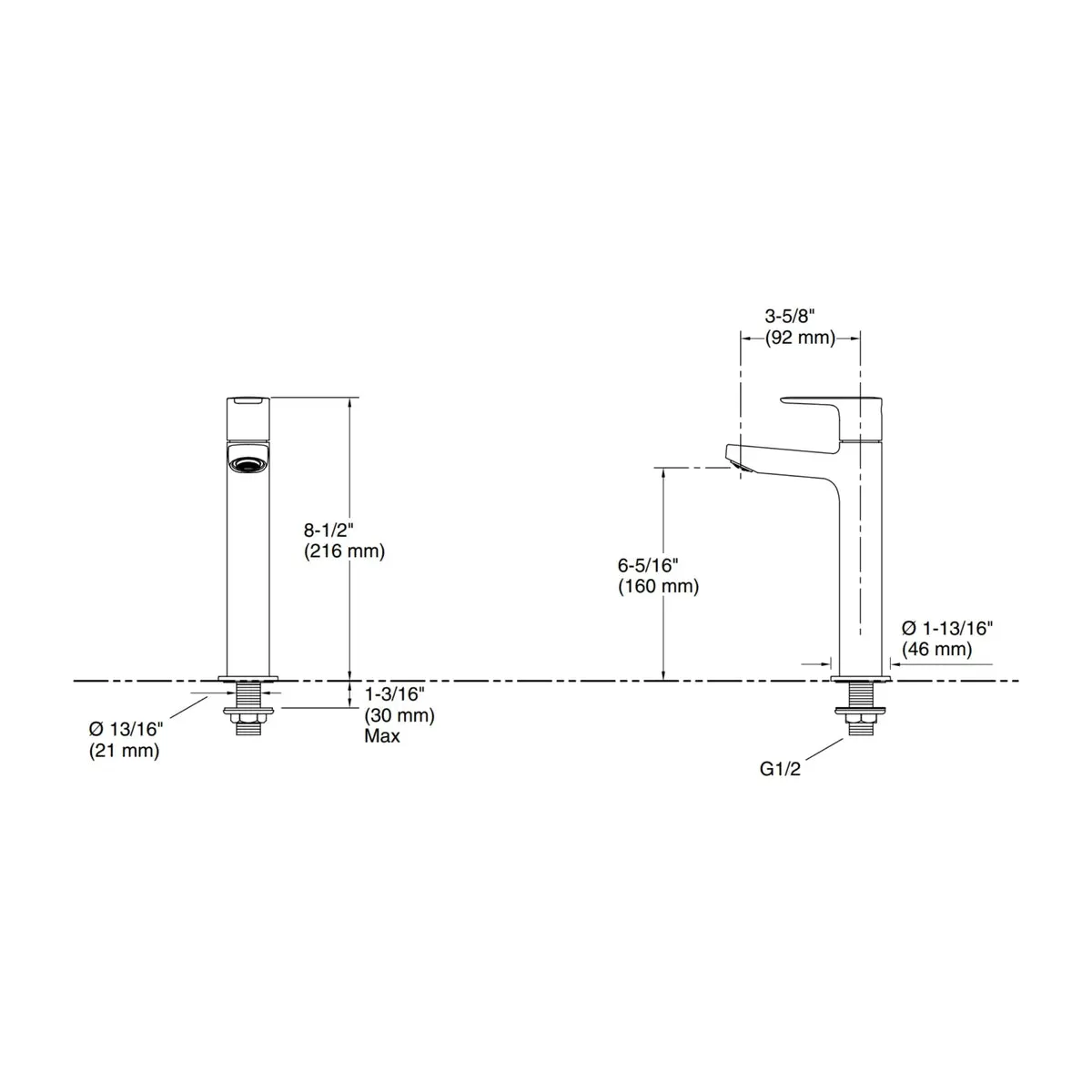 Kohler table mounted tall boy basin tap accliv K-33102IN-4-CP 33102IN-4-CP Chrome - image 2