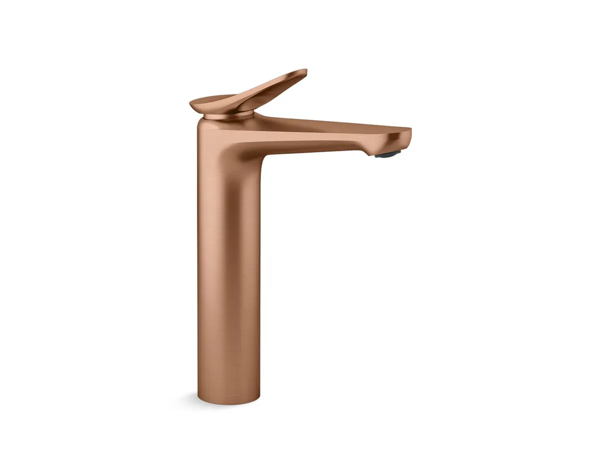 Kohler Fluence Tall Boy Deck Mount Basin Mixer K-38887IN-4ND-BRD 38887IN-4ND-BRD Brushed Rose Gold - image 1