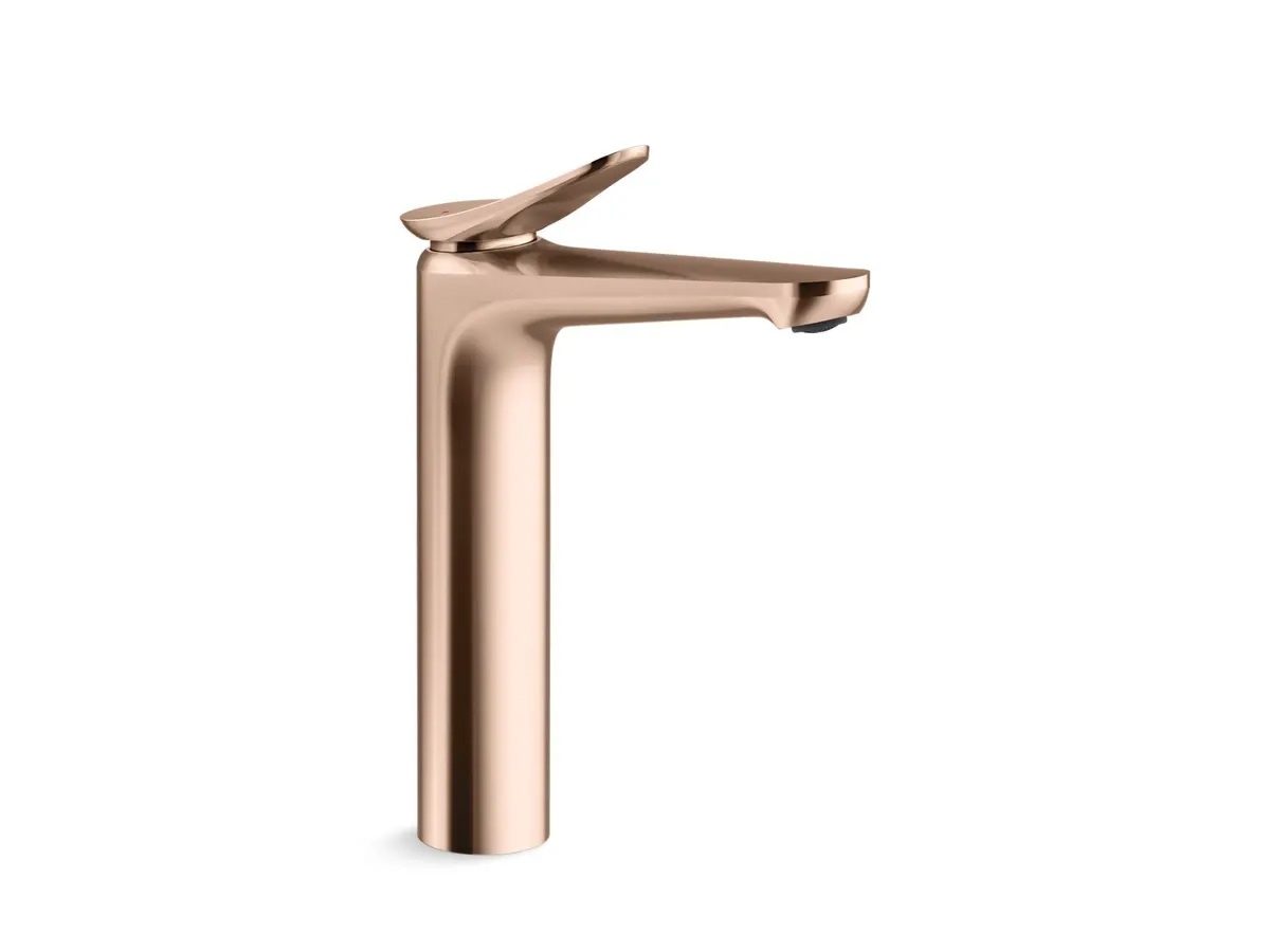 Kohler Fluence Tall Boy Deck Mount Basin Mixer K-38887IN-4ND-RGD 38887IN-4ND-RGD Rose Gold - image 1