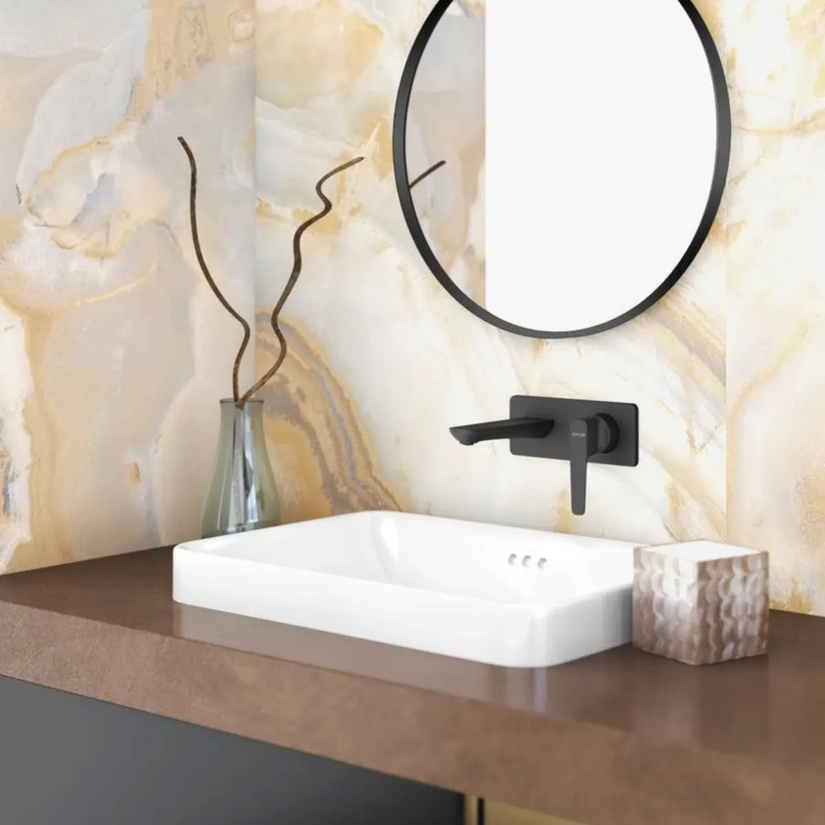 Kohler wall mounted basin mixer aleo plus K-5684IN-4ND-BL 5684IN-4ND-BL Matte Black - image 2