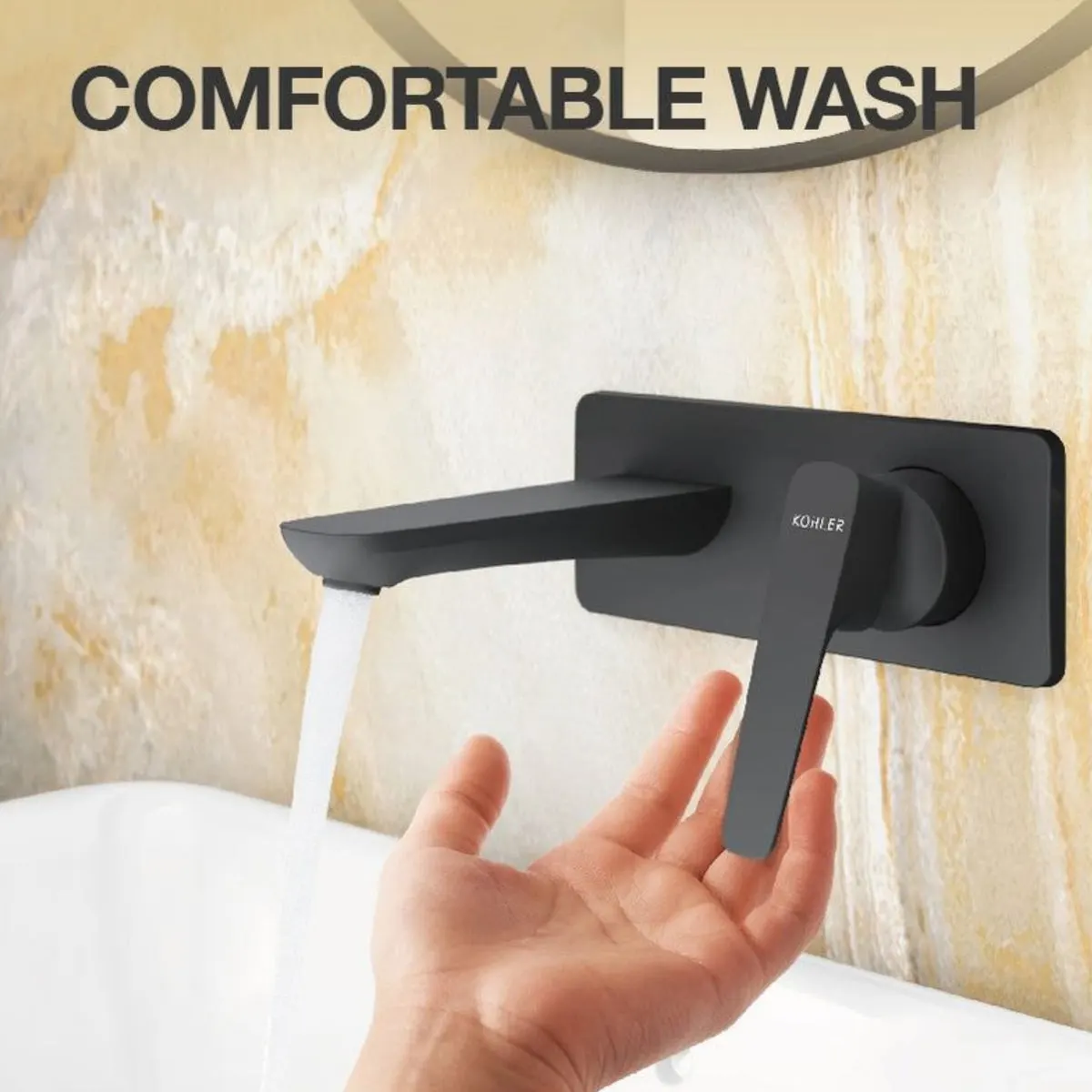 Kohler wall mounted basin mixer aleo plus K-5684IN-4ND-BL 5684IN-4ND-BL Matte Black - image 5