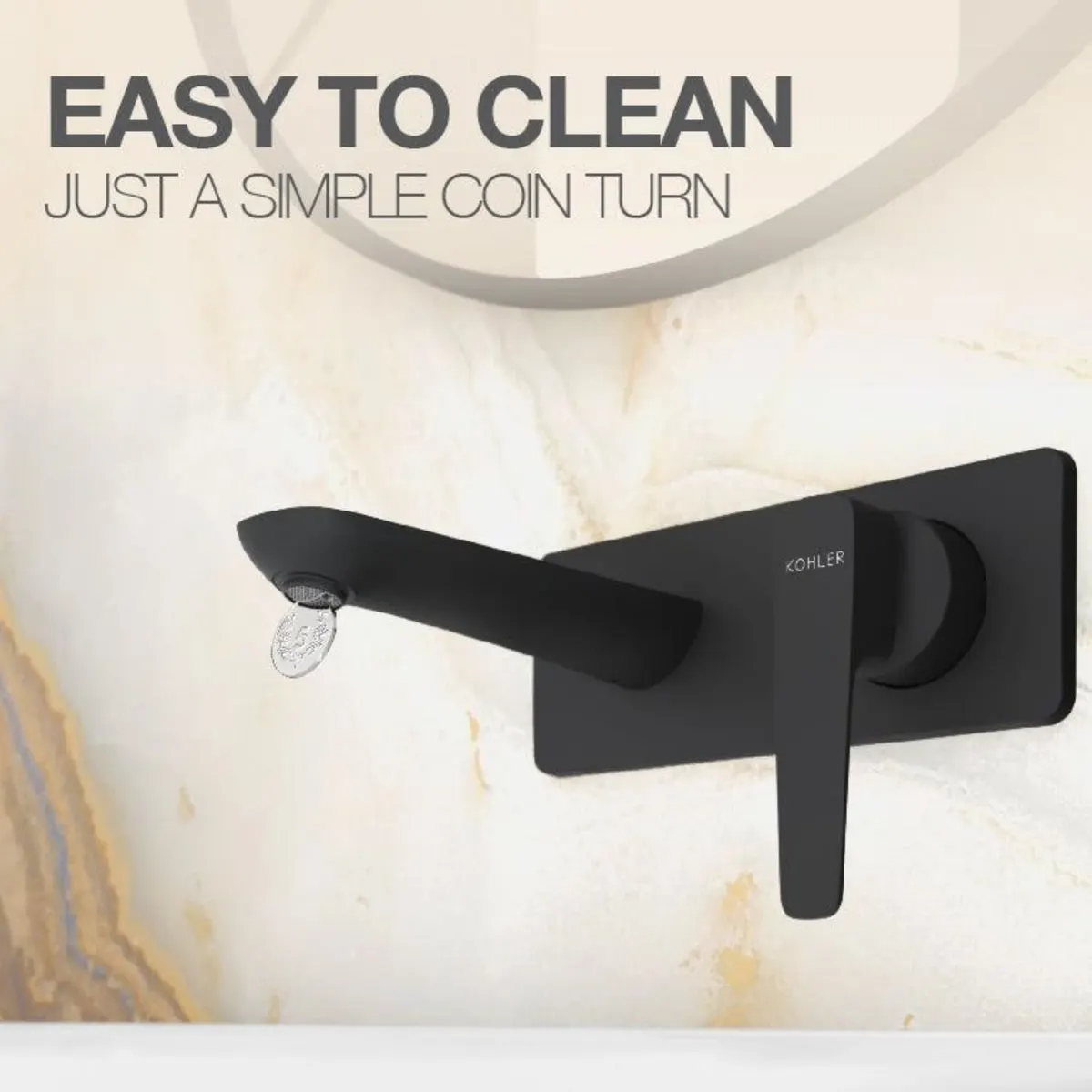 Kohler wall mounted basin mixer aleo plus K-5684IN-4ND-BL 5684IN-4ND-BL Matte Black - image 6