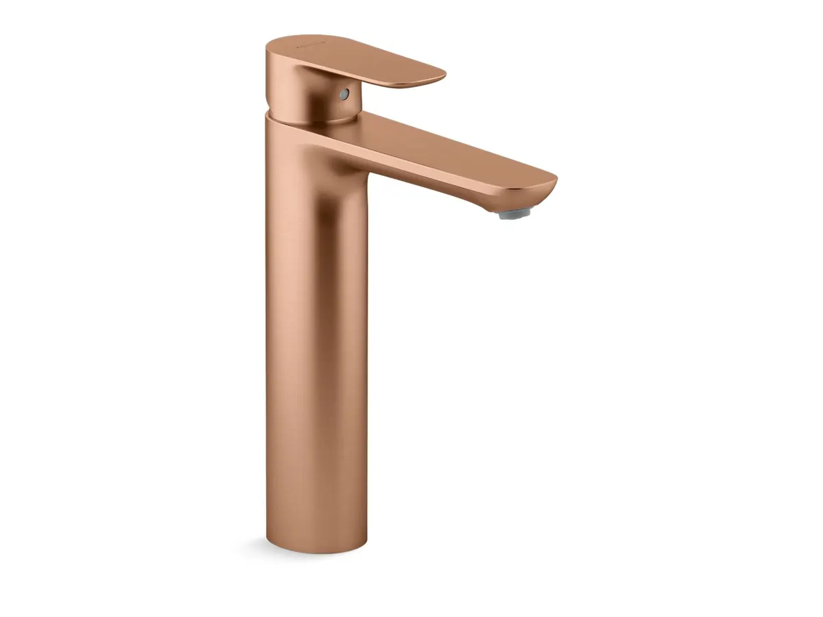 Kohler Aleo Tall Boy Deck Mount Basin Mixer K-72298IN-4ND-BRD 72298IN-4ND-BRD Brushed Rose Gold - image 1