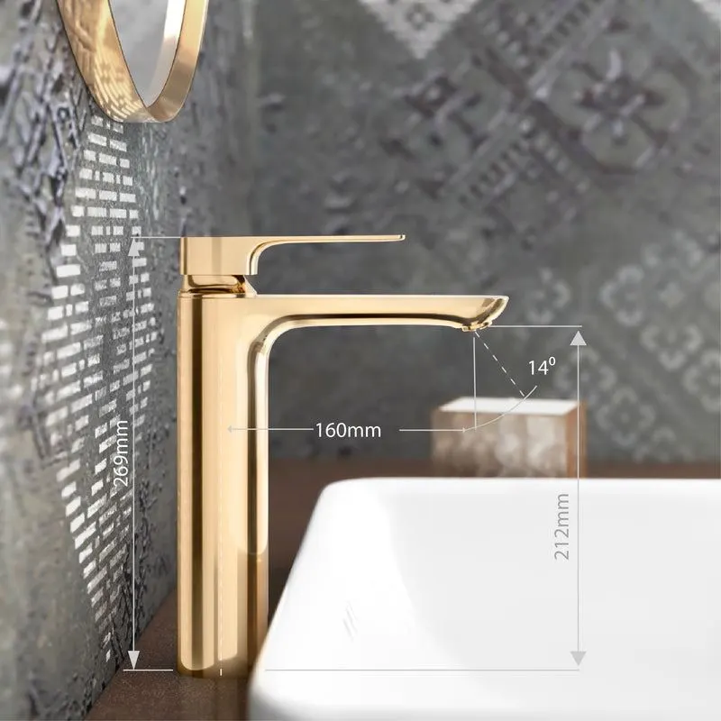 Kohler Aleo Plus Tall Boy Deck Mount Basin Mixer K-72337IN-4ND-AF 72337IN-4ND-AF French Gold - image 3