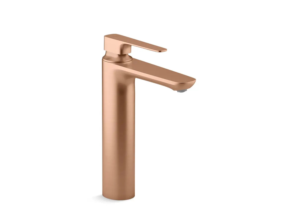 Kohler Aleo Plus Tall Boy Deck Mount Basin Mixer K-72337IN-4ND-BRD 72337IN-4ND-BRD Brushed Rose Gold - image 1
