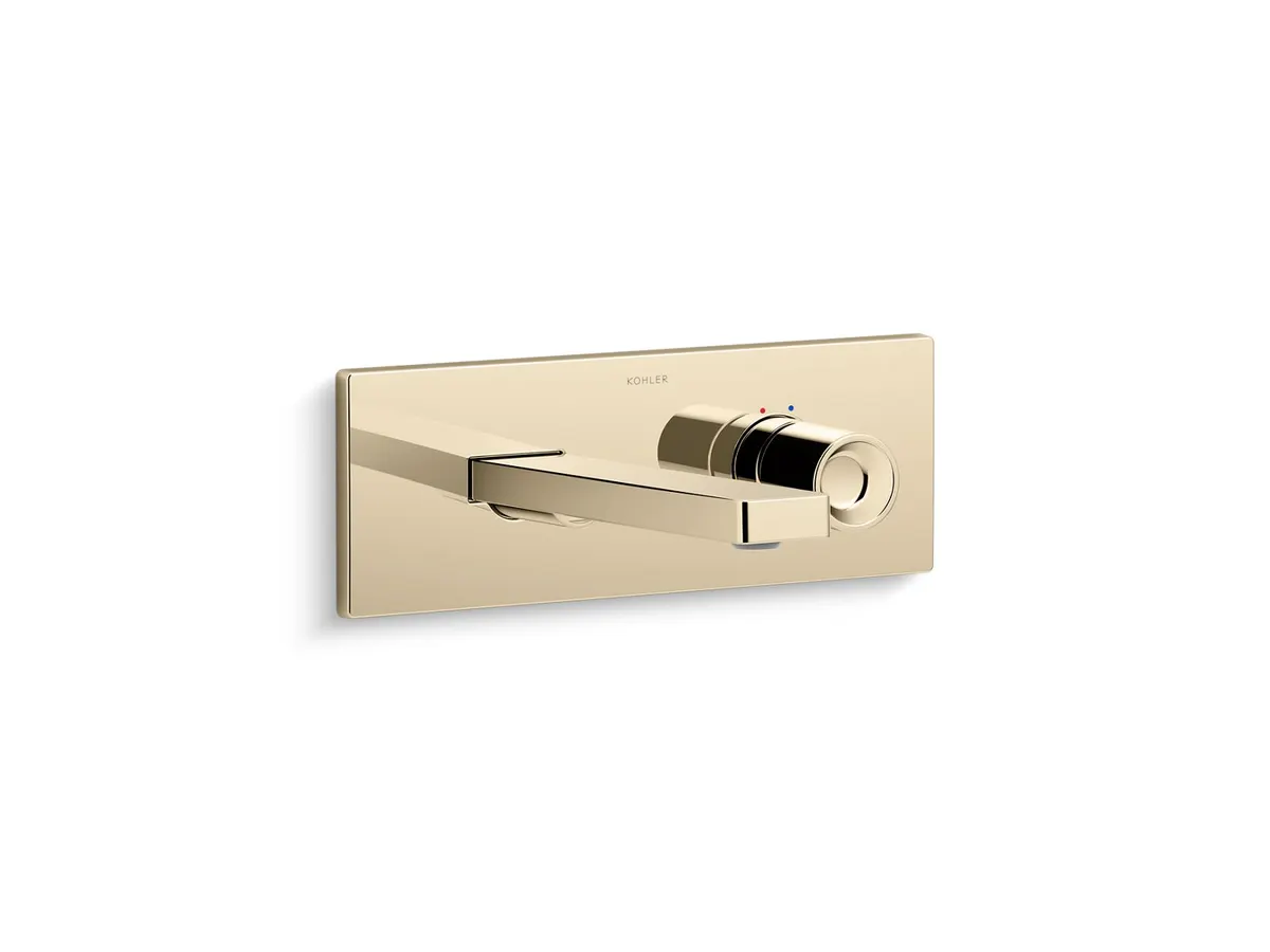 Kohler Composed Wall Mount Basin Mixer K-73061T-7-AF 73061T-7-AF French Gold - image 1
