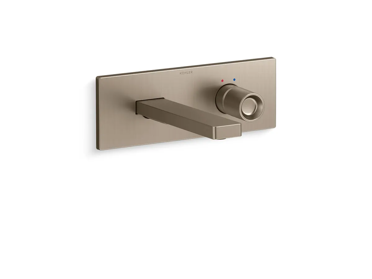 Kohler Composed Wall Mount Basin Mixer K-73061T-7-BV 73061T-7-BV Brushed Bronze - image 1