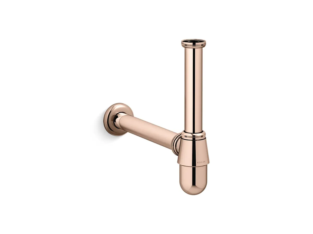 Kohler Complementary Bottle Trap, 12 in, K-7314IN-RGD 7314IN-RGD Rose Gold - image 1