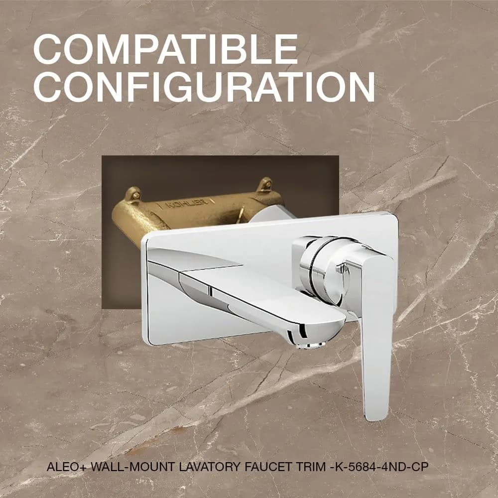 Kohler Complementary Wall Mount Concealed Valve for Basin Mixer 5679IN-CP 5679IN-CP Chrome - image 4