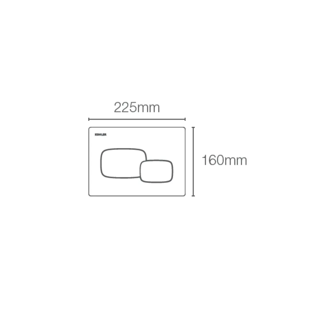 Kohler flush plate pebble K-5413IN-M-CP 5413IN-M-CP Chrome - image 2