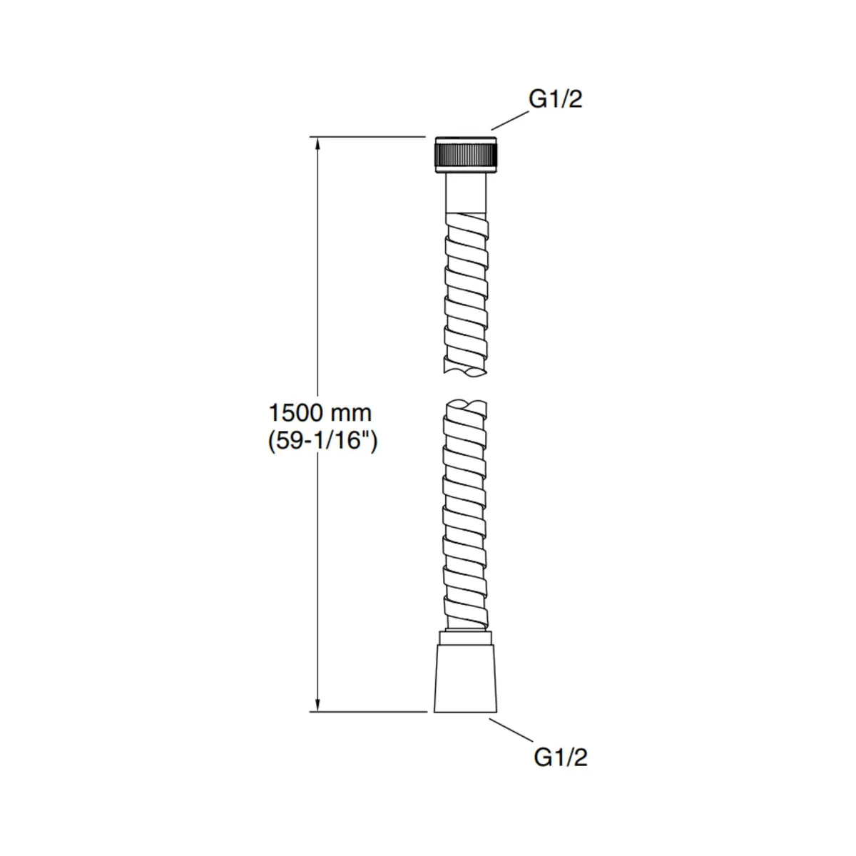 Kohler shower fitting flexible hose 12067IN-BRD 12067IN-BRD Brushed Rose Gold - image 2