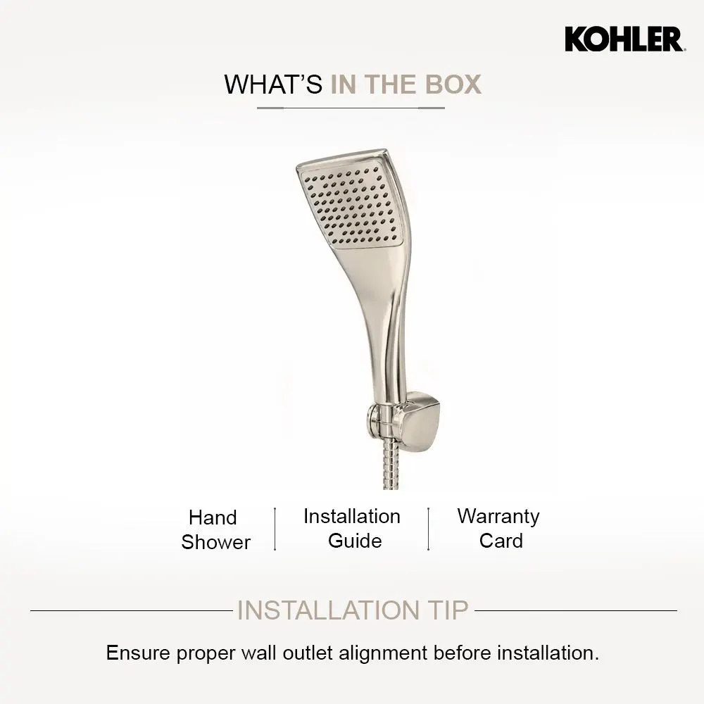 Kohler Spatula Hand Shower, Single Flow 98445IN-AF 98445IN-AF French Gold - image 5