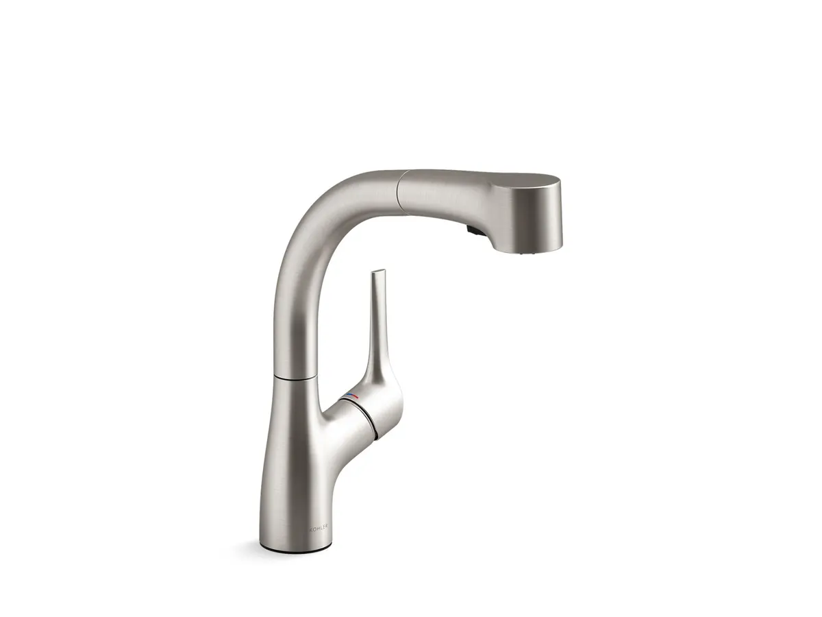 Kohler Elate Kitchen Sink Mixer, Pull-Down, Extractable Hand Shower K-13963T-C4-VS 13963T-C4-VS Stainless Steel - image 1