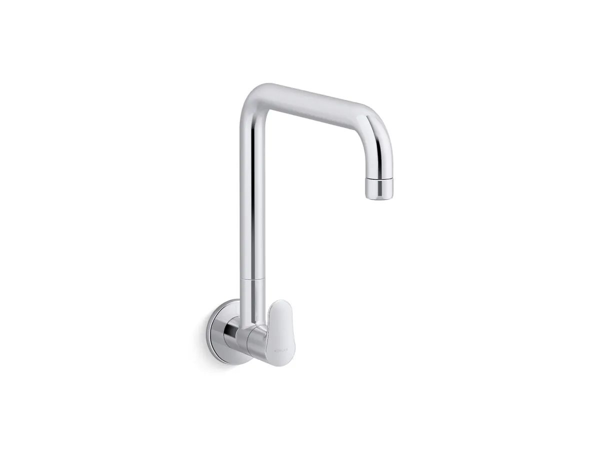Kohler July Wall Mount Kitchen Sink Tap, Swinging Spout K-20588IN-4-CP 20588IN-4-CP Chrome - image 1