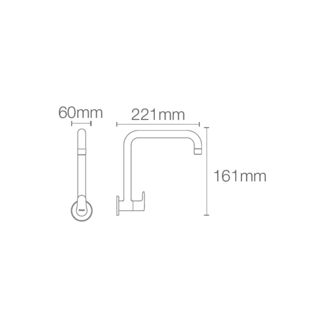 Kohler wall mounted regular kitchen sink tap july K-20588IN-4-CP with swinging spout in chrome finish 20588IN-4-CP Standard - image 2