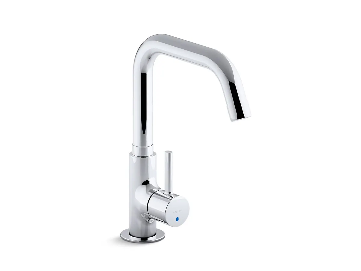 Kohler Cuff Deck Mount Kitchen Sink Tap, Swinging Spout K-37313IN-4-CP 37313IN-4-CP Chrome - image 1