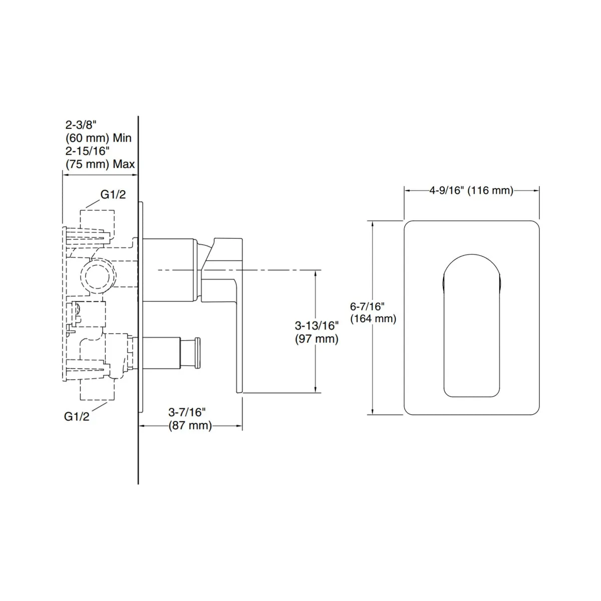 Kohler 2 way diverter parallel 23496IN-4SL-BRD 23496IN-4SL-BRD Brushed Rose Gold - image 2