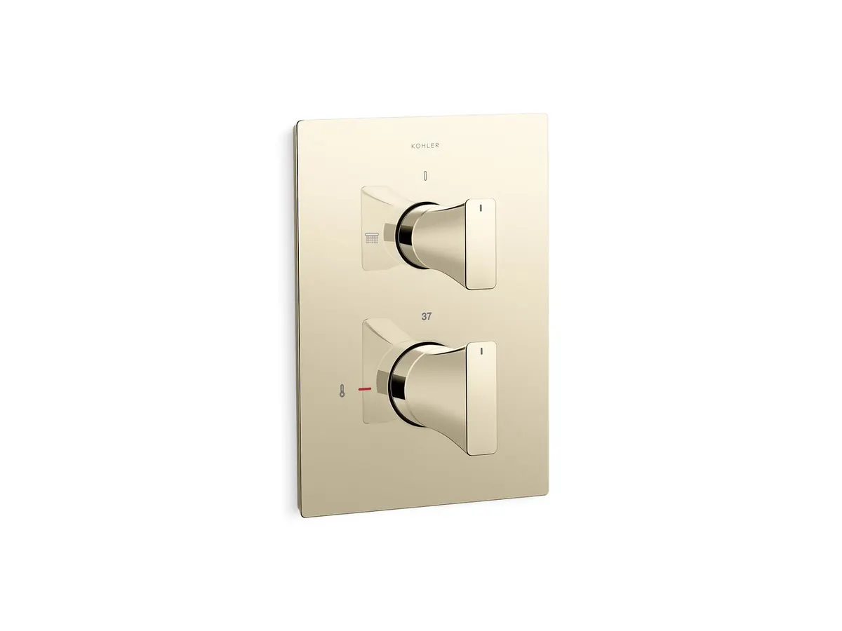 Kohler Modern Life Edge 2 Way Thermostatic Diverter 25761IN-9-AF 25761IN-9-AF French Gold - image 1