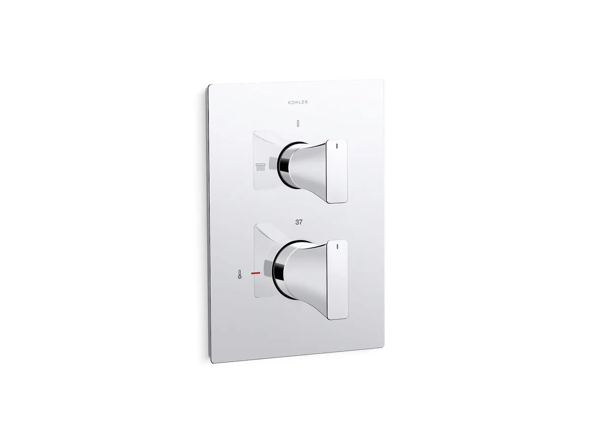 Kohler Modern Life Edge 2 Way Thermostatic Diverter 25761IN-9-CP 25761IN-9-CP Chrome - image 1