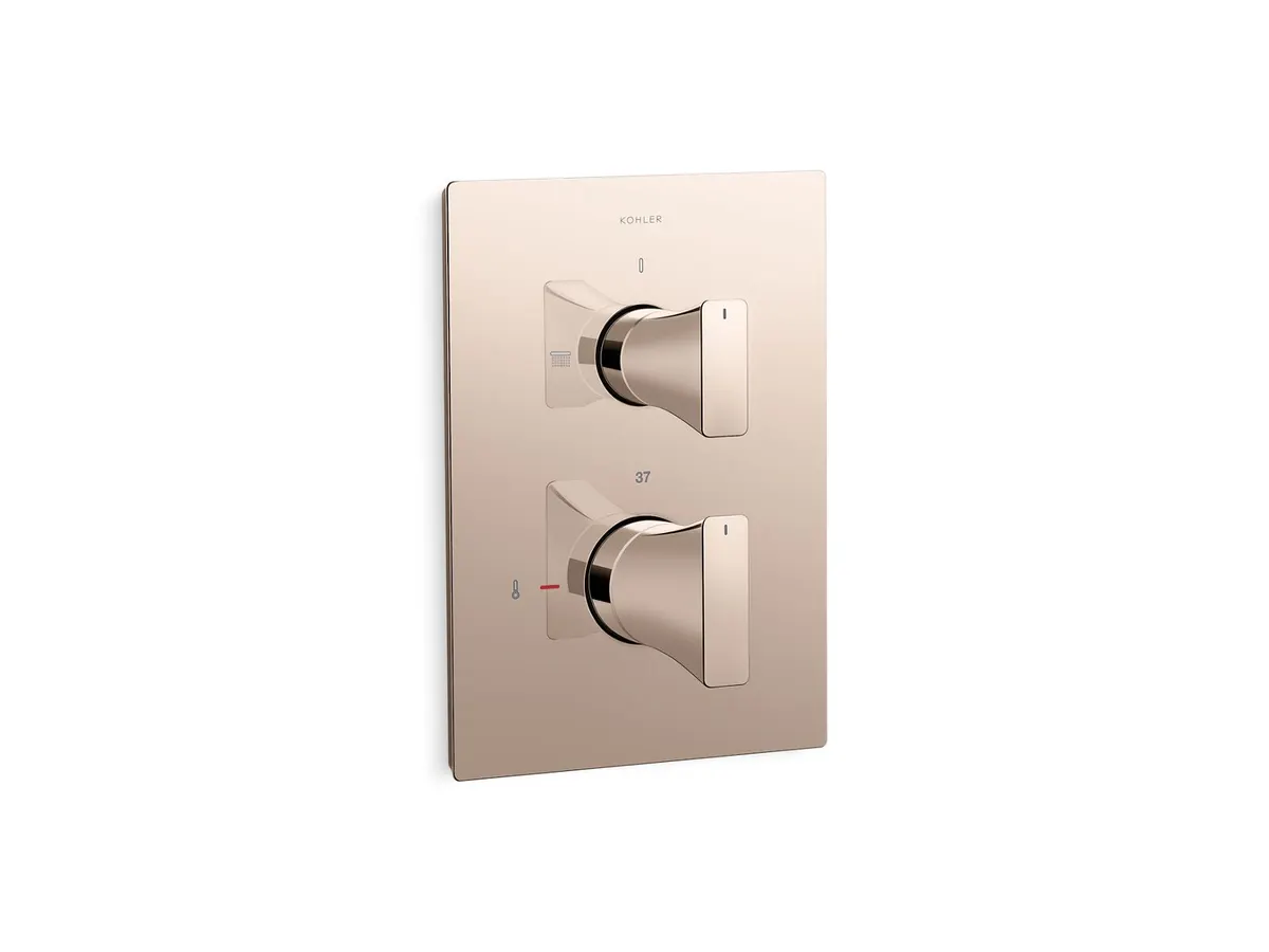 Kohler Modern Life Edge 2 Way Thermostatic Diverter 25761IN-9-RGD 25761IN-9-RGD Rose Gold - image 1