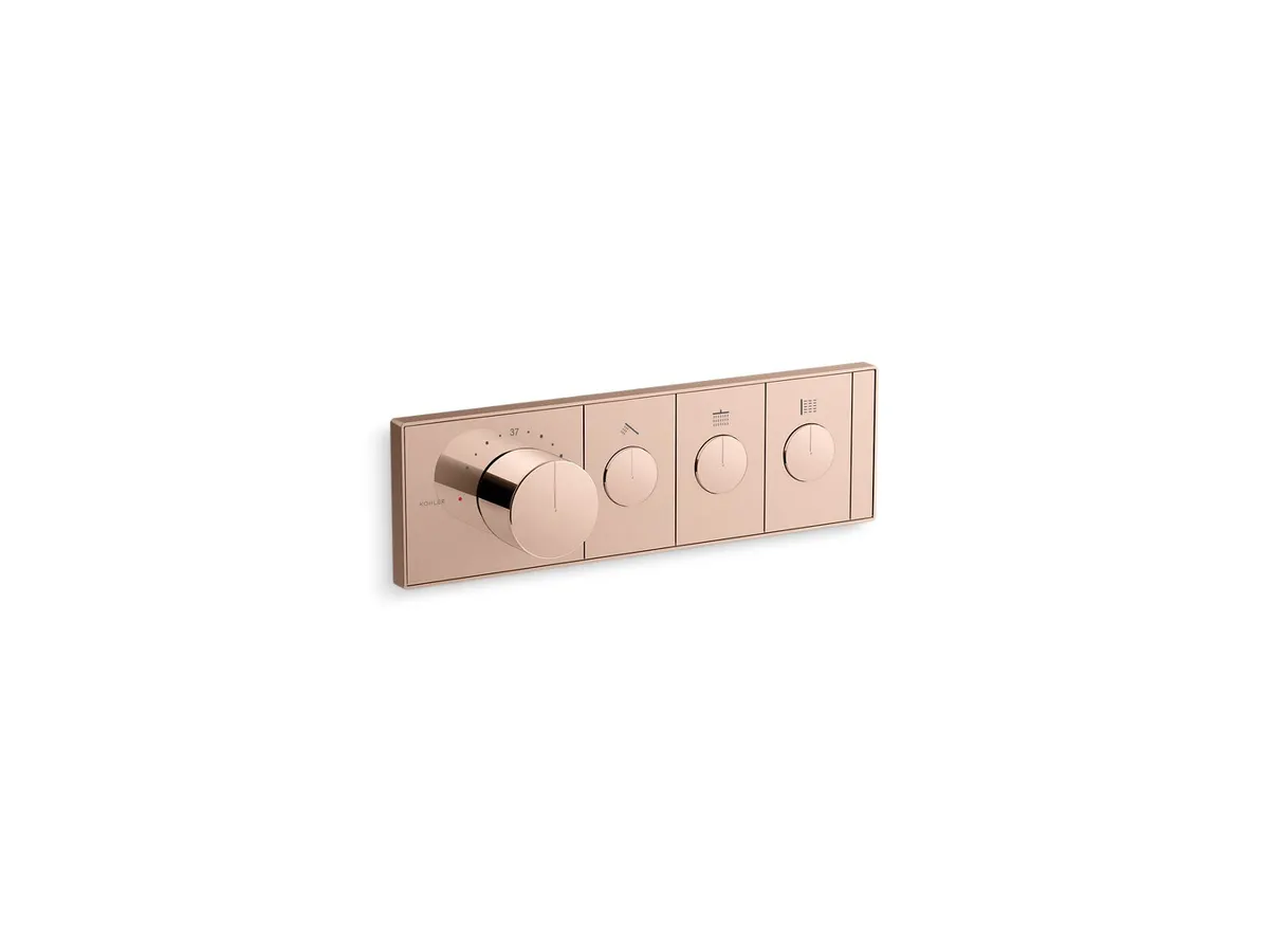 Kohler Anthem 3 Way Thermostatic Diverter 26347IN-9-RGD 26347IN-9-RGD Rose Gold - image 1