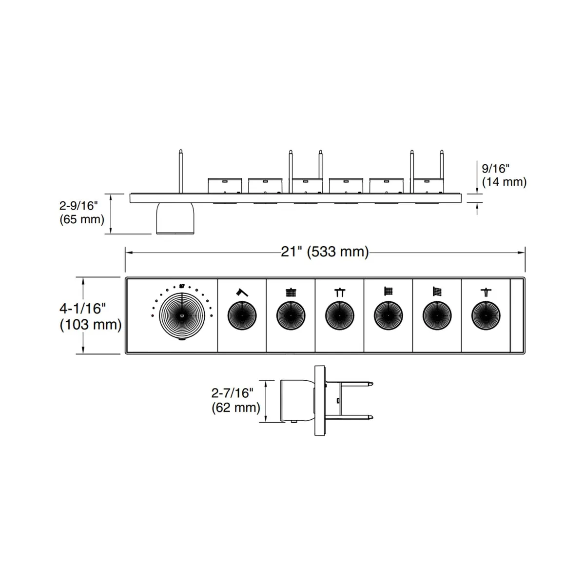 Kohler 6 way thermostatic diverter anthem 26350IN-9-BRD 26350IN-9-BRD Brushed Rose Gold - image 2