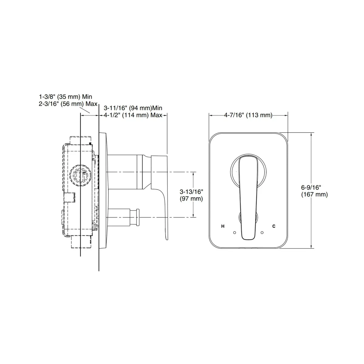 Kohler 2 way diverter aleo plus 72328IN-4FP-CP 72328IN-4FP-CP Chrome - image 2