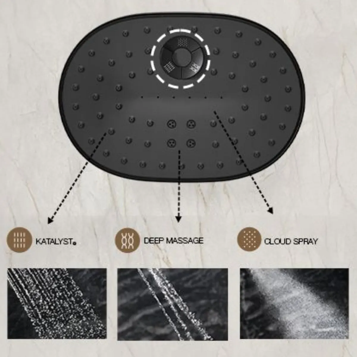 Kohler multi flow overhead shower statement 26290IN-BL 26290IN-BL Black Matt - image 3