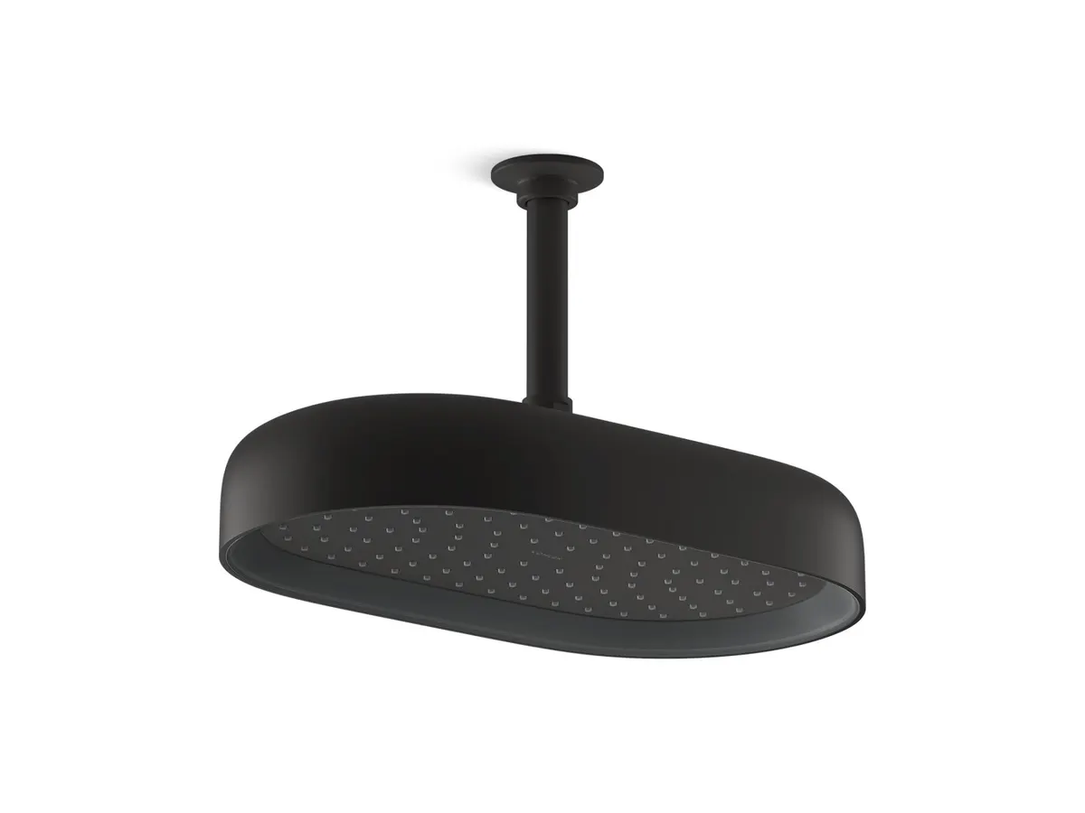 Kohler Statement Overhead Shower, Single Flow, 26294IN-BL 26294IN-BL Matte Black - image 1