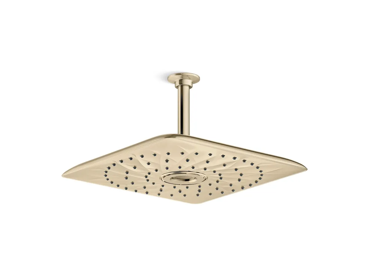 Kohler Rain Max Overhead Shower, Single Flow, 26856IN 26856IN-AF French Gold - image 1