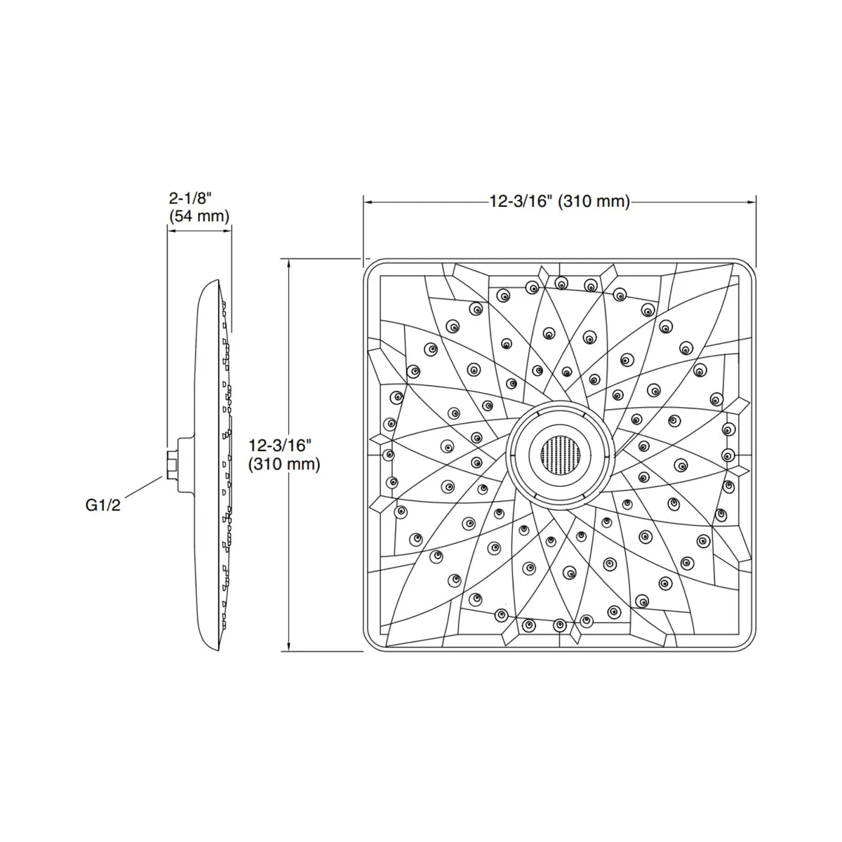 Kohler single flow overhead shower rain max 26856IN-BRD 26856IN-BRD Brushed Rose Gold - image 3