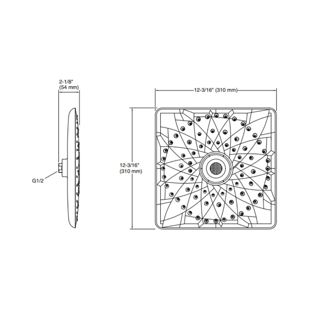 Kohler single flow overhead shower rain max 26856IN 26856IN Chrome - image 3