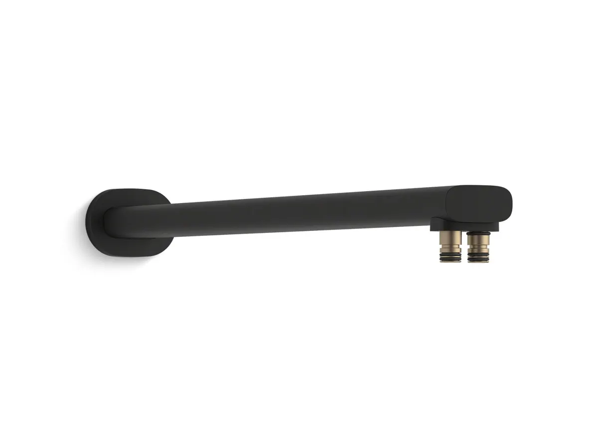 Kohler Round Shower Arm 482mm, Wall Mounted, 26324IN-BL 26324IN-BL Matte Black - image 1