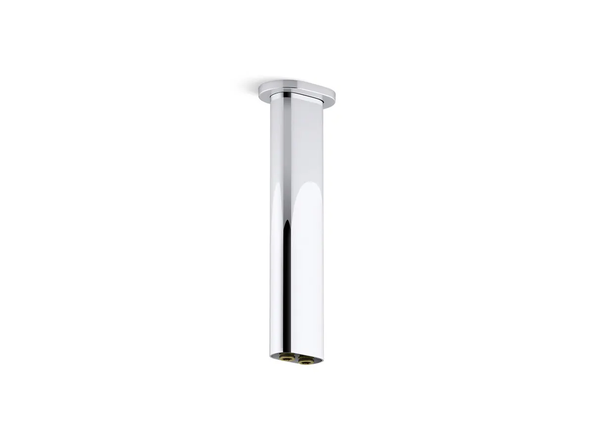 Kohler Brass Rectangular Shower Arm 254mm, Ceiling Mounted, 26326T-CP 26326T-CP Chrome - image 1