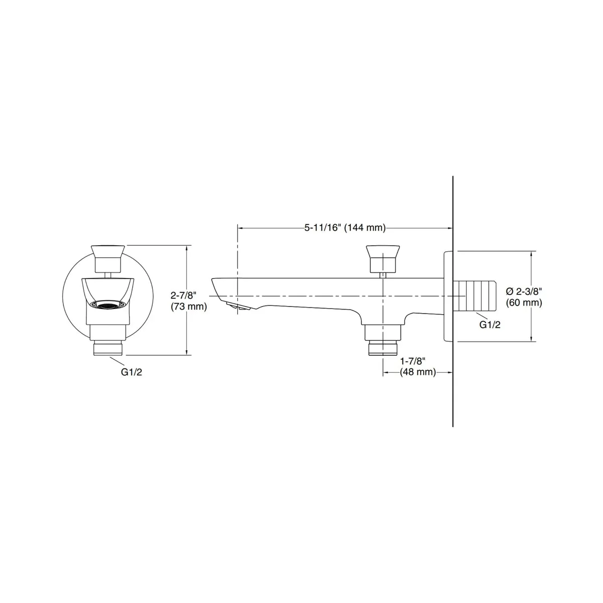 Kohler wall mounted spout fore Arc 27494IN-CP 27494IN-CP Chrome - image 6