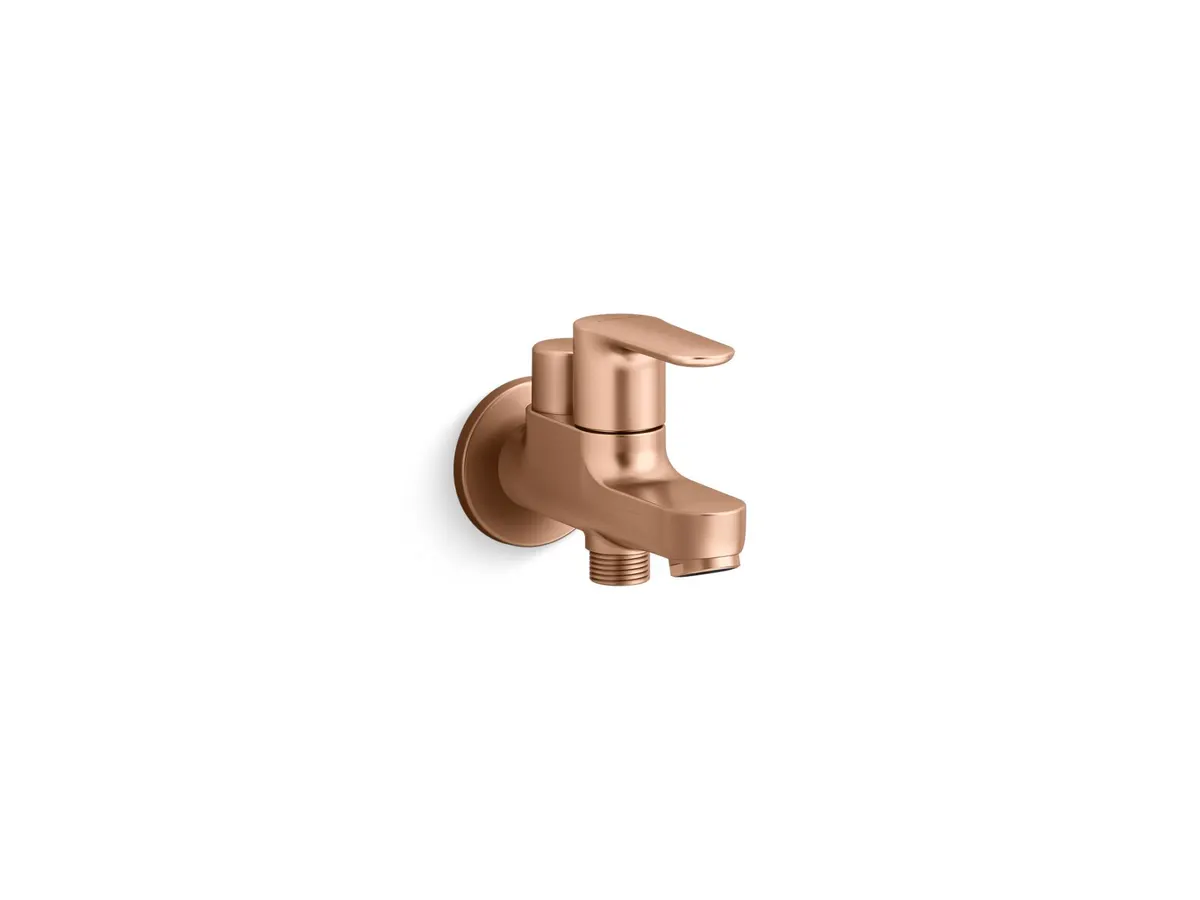 Kohler July Brass Bib Tap for WC Area, 2 Way, 16094IN-4-BRD 16094IN-4-BRD Brushed Rose Gold - image 1