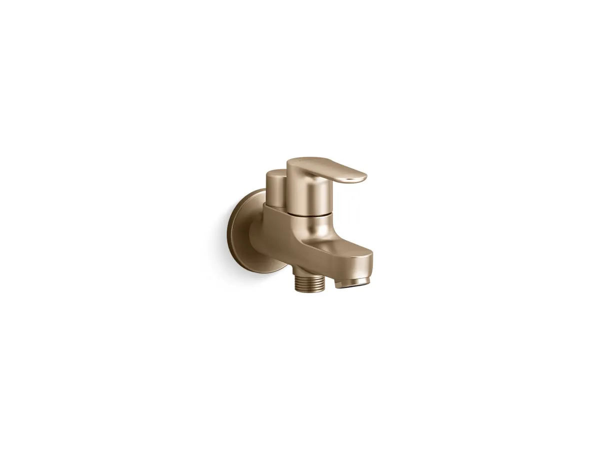Kohler July Brass Bib Tap for WC Area, 2 Way, 16094IN-4-BV 16094IN-4-BV Brushed Bronze - image 1