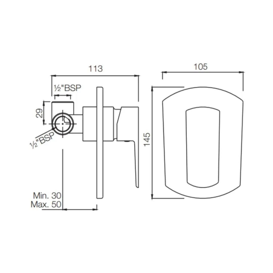 Jaquar 1 way diverter Kubix Prime normal flow KUP-ACR-35227KPM Antique Copper - image 2