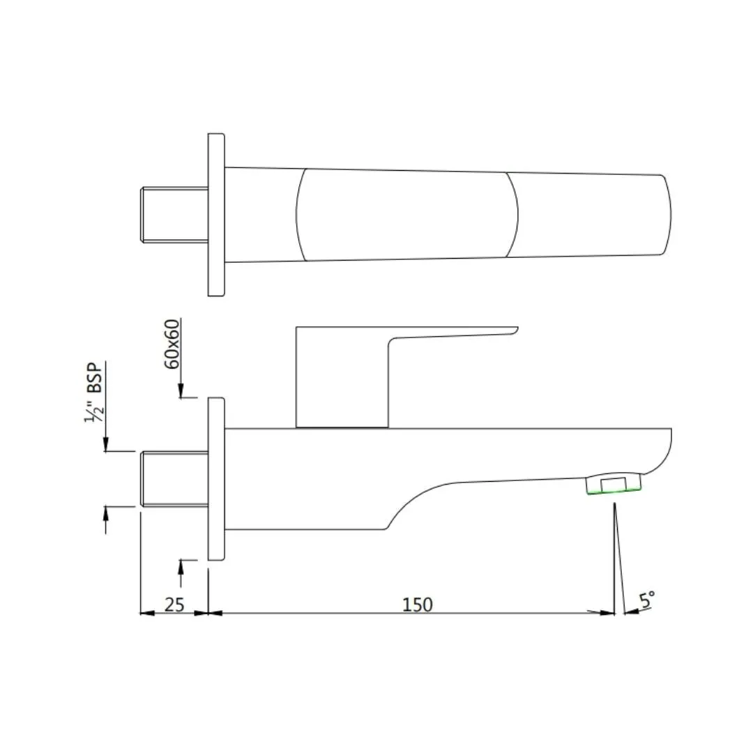 Jaquar wc area bib tap Kubix Prime KUP-BCH-35037PM Black Chrome - image 2