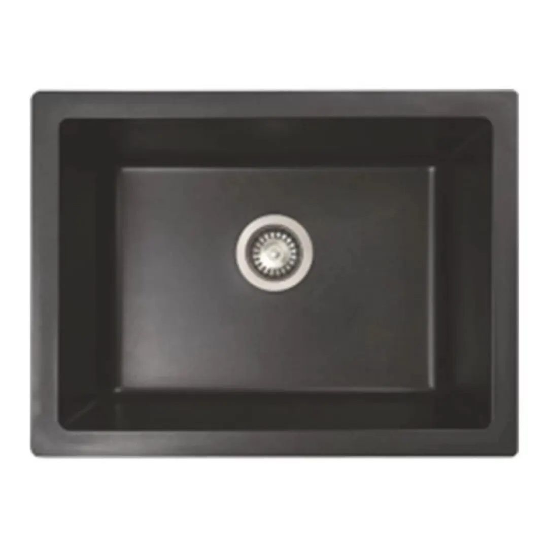 Nirali quartz sink quartz elite range livia large ( 24 x 18 inches ) K-KS-CK-NIR-S-00152 Black - image 1