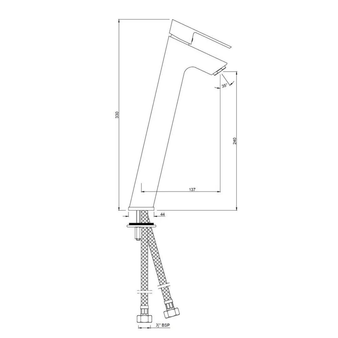 Jaquar table mounted tall boy basin mixer Lyric LYR-CHR-38005B Chrome - image 2