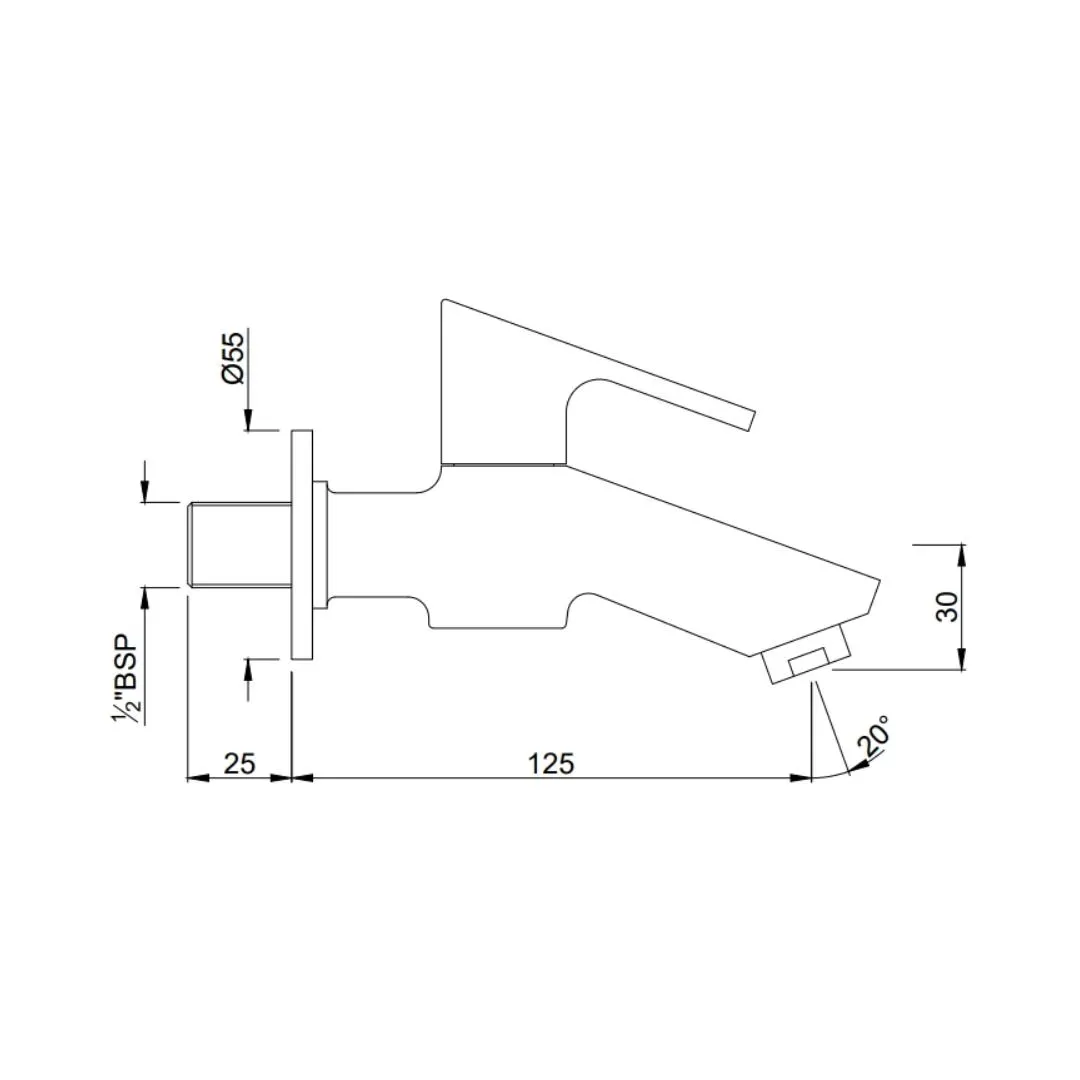 Jaquar wc area bib tap Lyric LYR-CHR-38037 Chrome - image 2