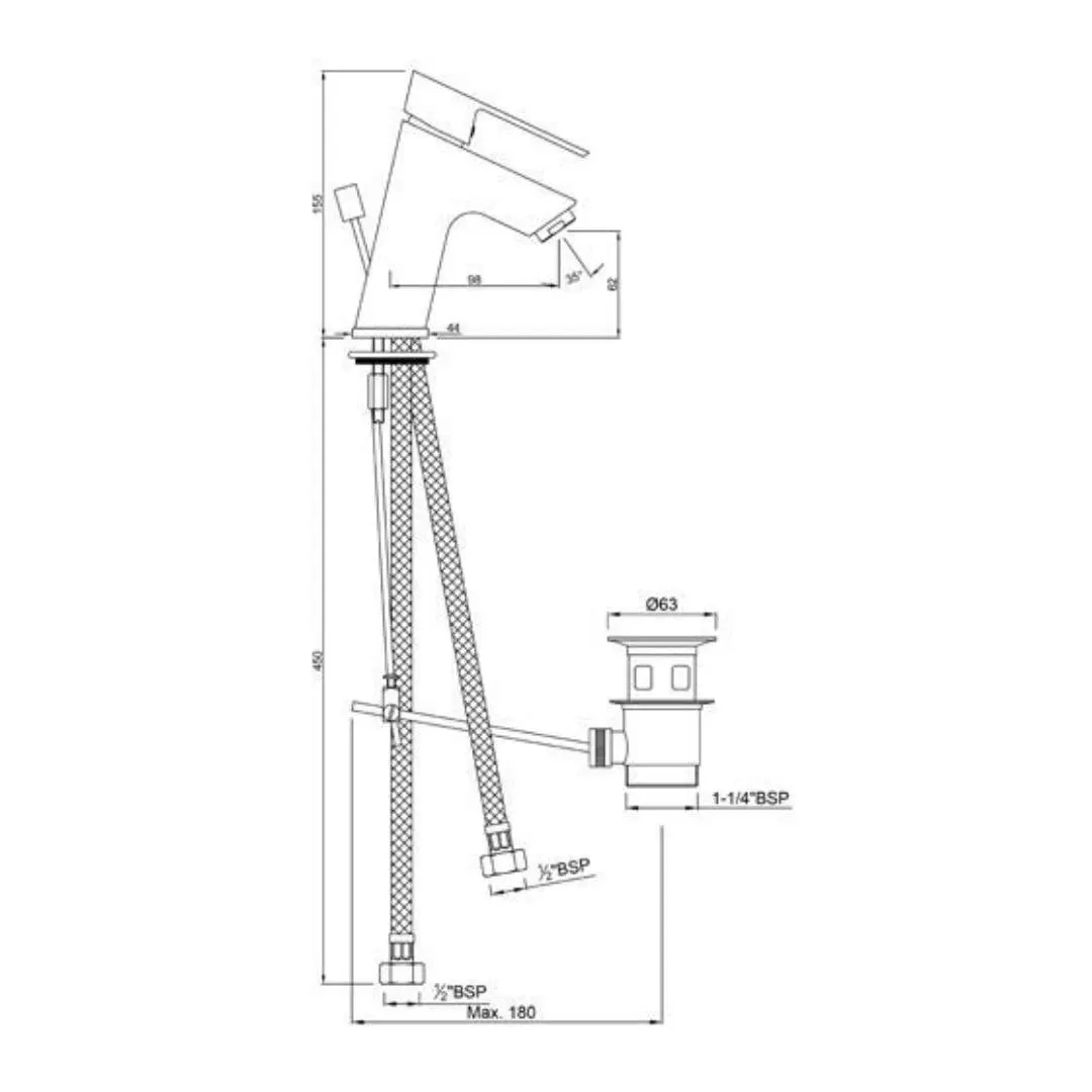 Jaquar table mounted regular basin mixer Lyric LYR-CHR-38051B Chrome - image 2