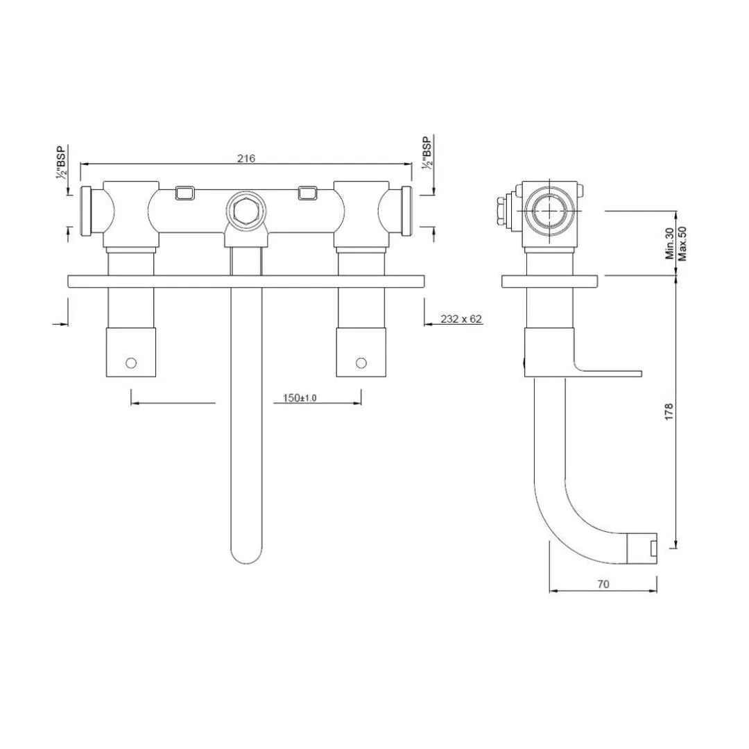 Jaquar wall mounted basin mixer Lyric LYR-CHR-38433 Chrome - image 2