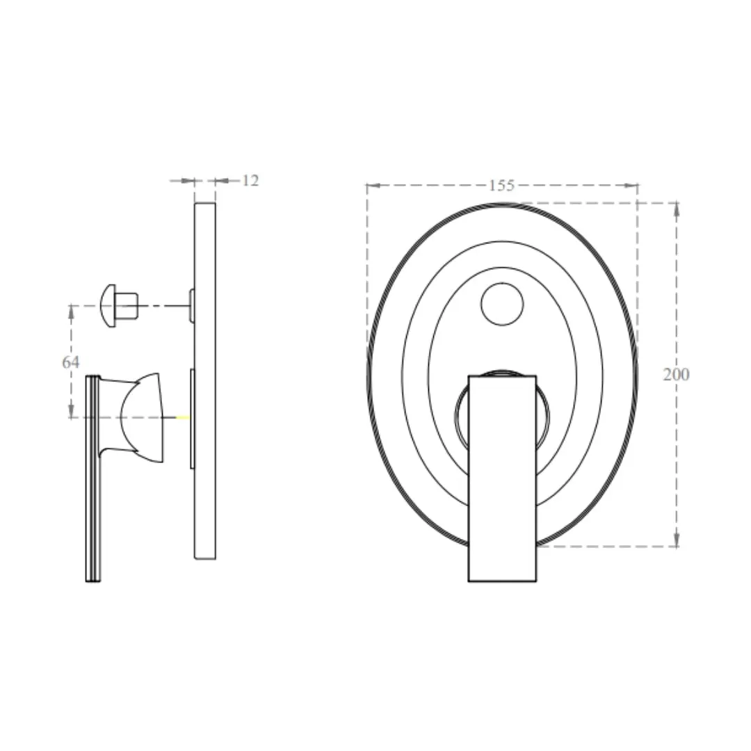 Cera 2 way diverter titanium F1003701 F1003701 Chrome - image 4