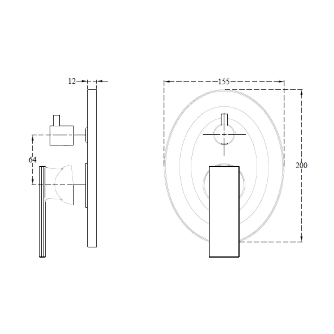 Cera 2 way diverter titanium F1003703 F1003703 Chrome - image 4