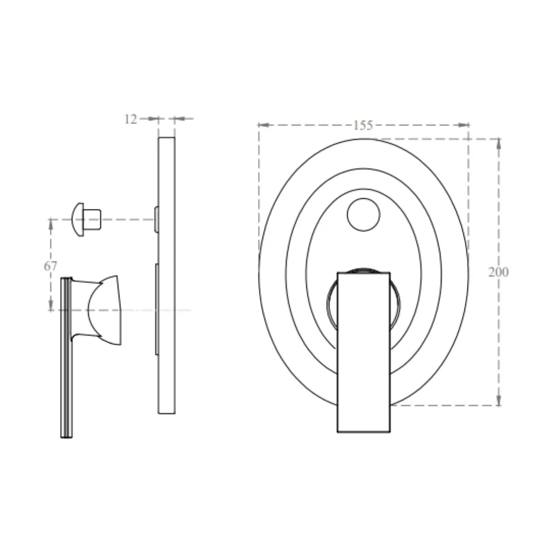 Cera 2 way diverter titanium F1003721 F1003721 Chrome - image 4