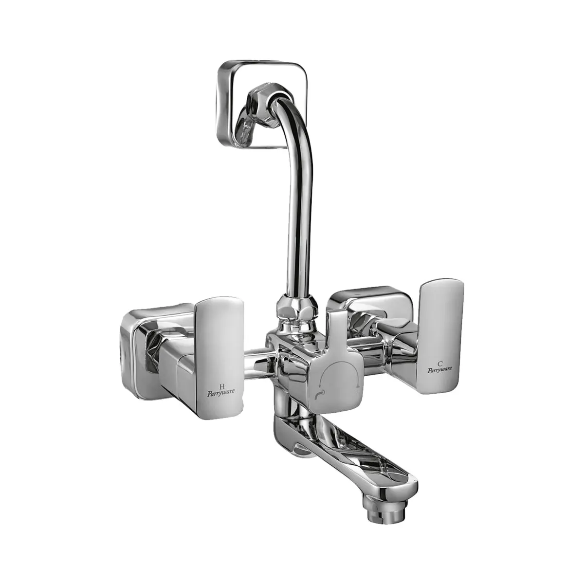 Parryware 2 way wall mixer quattro collection T2316A1 T2316A1 Chrome - image 1